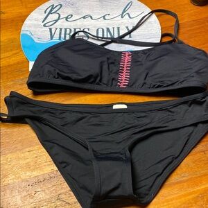 L*Space Black Bikini with Pink Detail